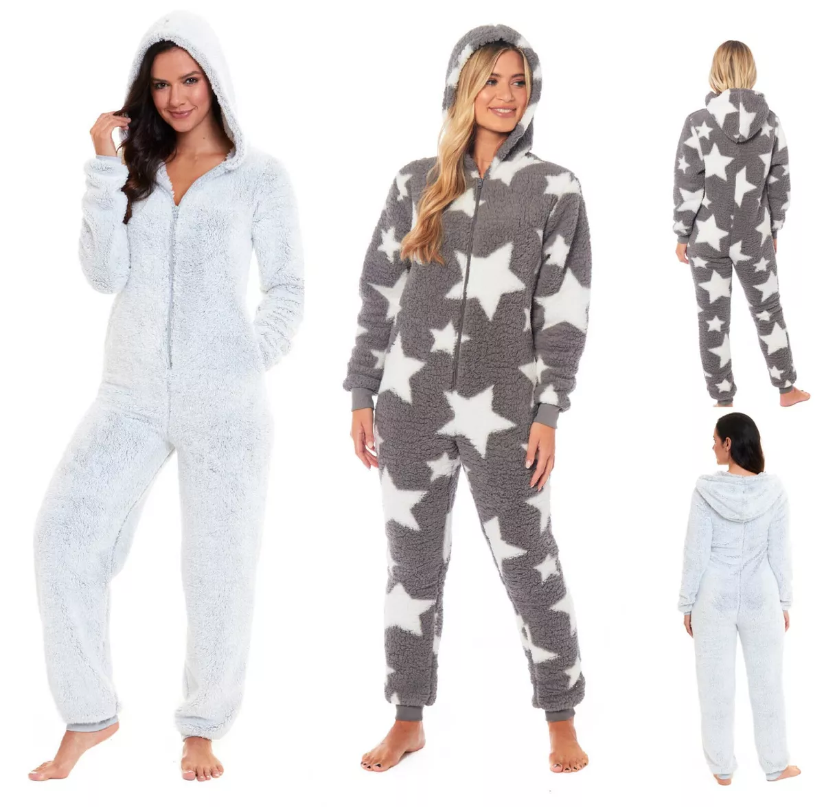 Womens Charcoal Animal Print Fleece Twosie – Slumber Hut