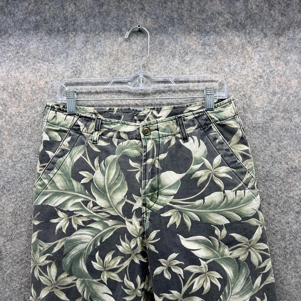 Брюки женские Lucky Brand 8/29 зеленые с цветочным узором китайские военные укороченные джунгли сделано в США - Изображение 2 из 4