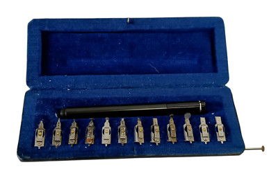 Vintage Pelikan Graphos Kalligraphieset 12Feder Aufsätze Sammlerstück 50er Jahre