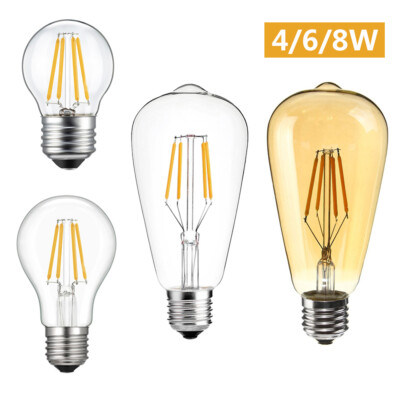 Vintage Industrial Retro Dimmable Edison LED Bulb Light Lamp E26 110V COB Decor