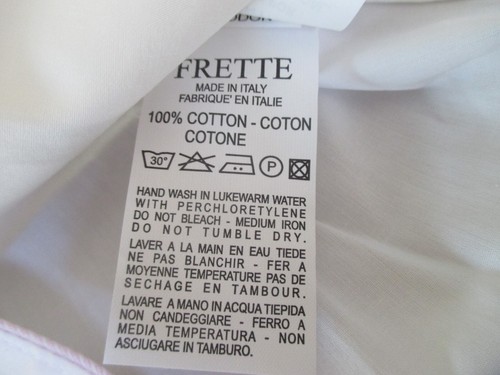 Frette Baby Girls Pajamas Pink Trim Size 4 Made in Italy 100% Cotton NWT - Picture 7 of 7