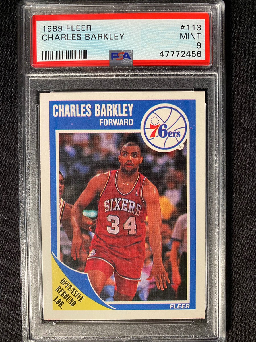 1989 Fleer Charles Barkley # 113 Basketball Card PSA 9 MINT