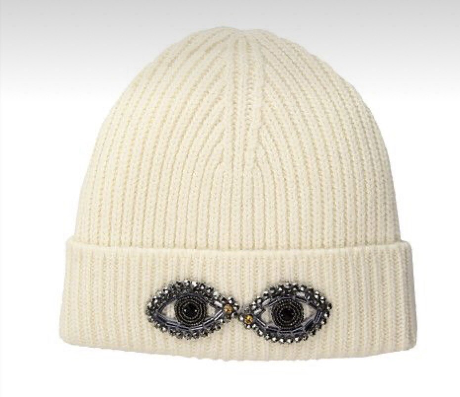 $58 Bcbgmaxazria Eye See You Beanie Ivory P69 | eBay display picture 3
