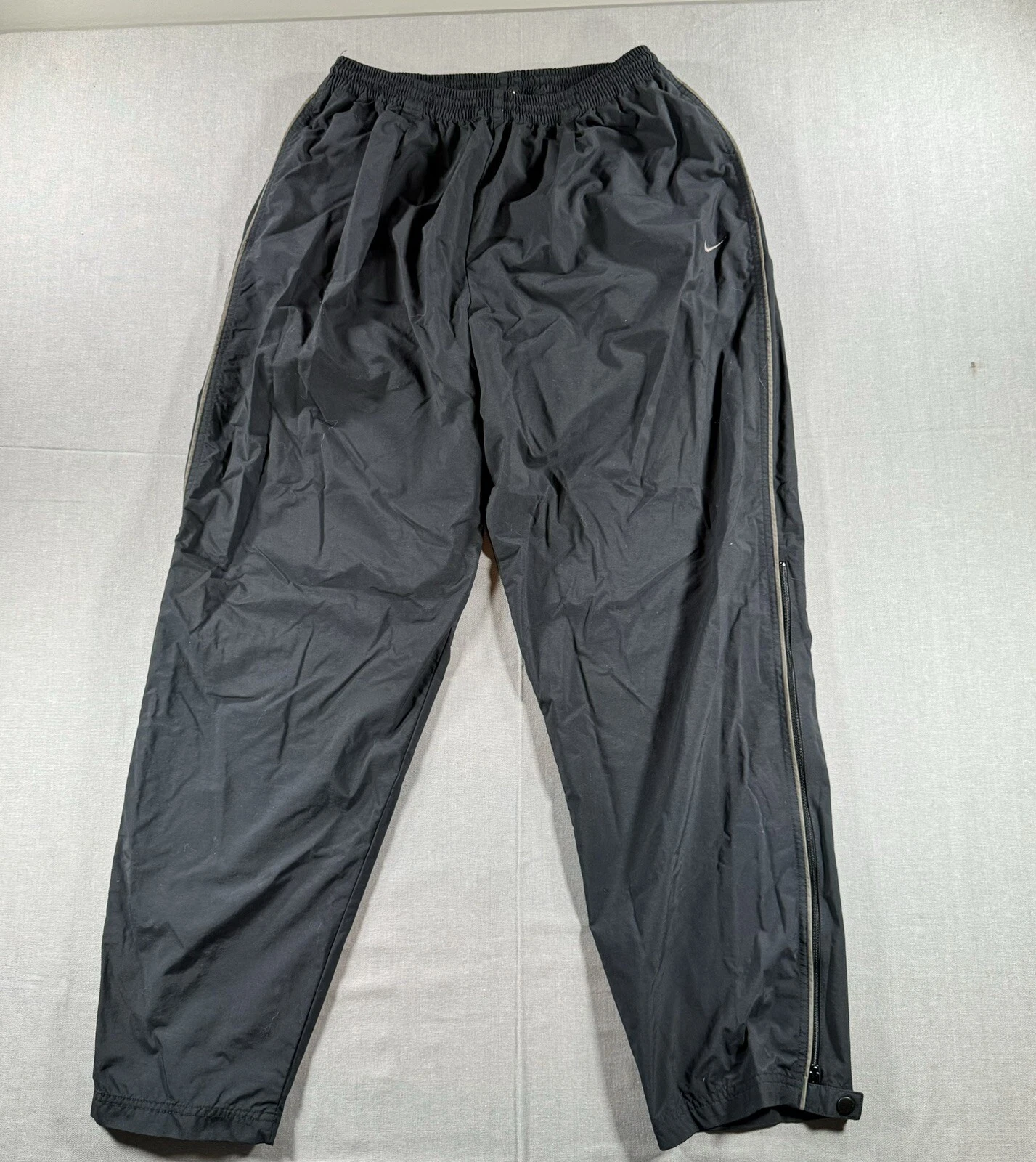 Nike Golf Storm Fit Windbreaker Black Pants Large Ankle Zip Drawstring Rain