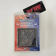 Transformers Autobot Decepticon Reversible Metal Belt Buckle Hot Topic New