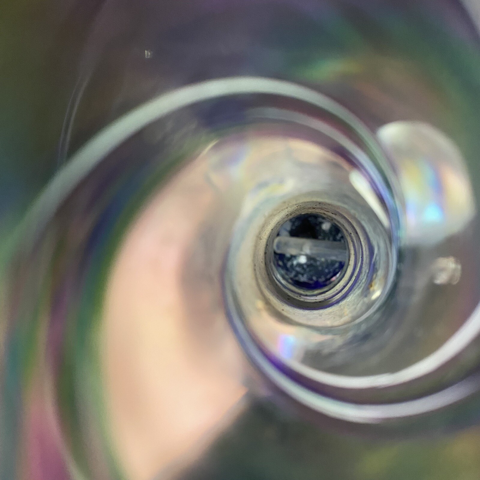 Early 90s Old Mushroom Logo Kaos Water Pipe Blown Glass Psychedelic