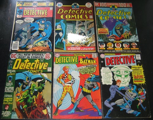 DETECTIVE COMICS LOT OF 6! SILVER & BRONZE AGE DC! BATMAN! ROBIN! ELONGATED MAN!
