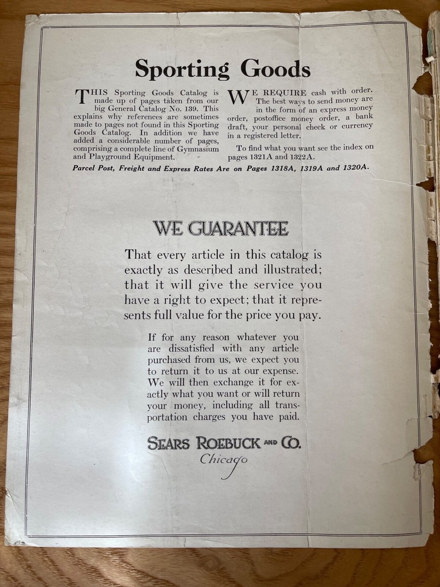 アンティーク】シアーズ・ローバック カタログ 1919年 Antique RARE