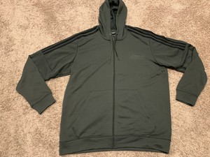 Adidas Masculino French Terry Full Zip Moletom Verde Tamanho Xl Nova Com Etiquetas | eBay