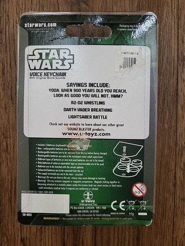 Star Wars Sound Blaster Voice Keychain With Original Movie Sounds New in Package - Picture 2 of 2