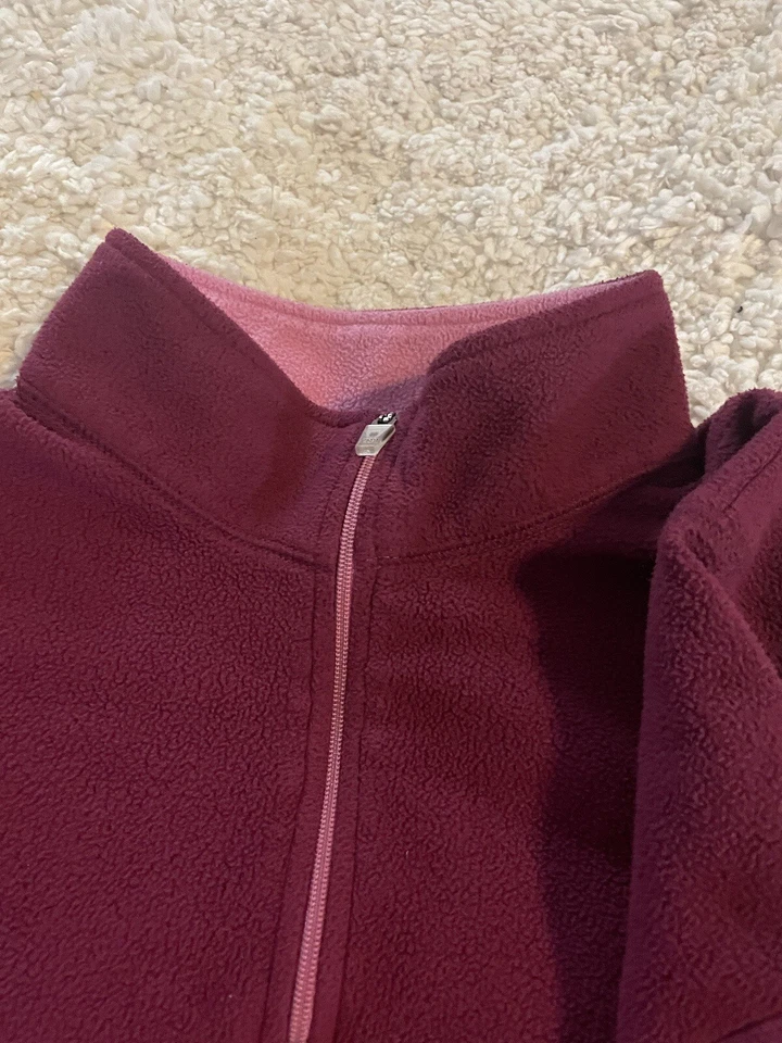 LL Bean Girls talla Vellón 14/16 Arándano 1/4 Cremallera. Ligero, calidad Grt Foto 4 de 4