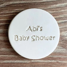 Custom Name Fondant Embosser or Cookie Stamp with handle Icing Frosting Love