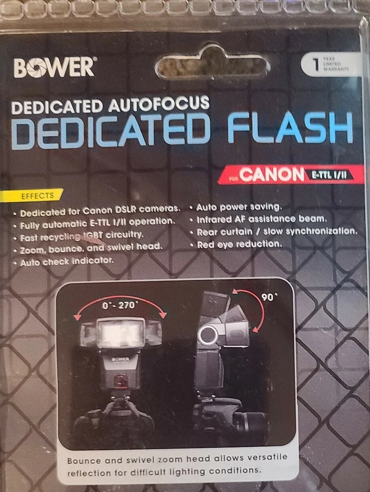 Bower ~ SFD630C ~ Autofocus Dedicated Flash for Canon E-TTL I/II ~ DSLR Camera - Image 4 of 4