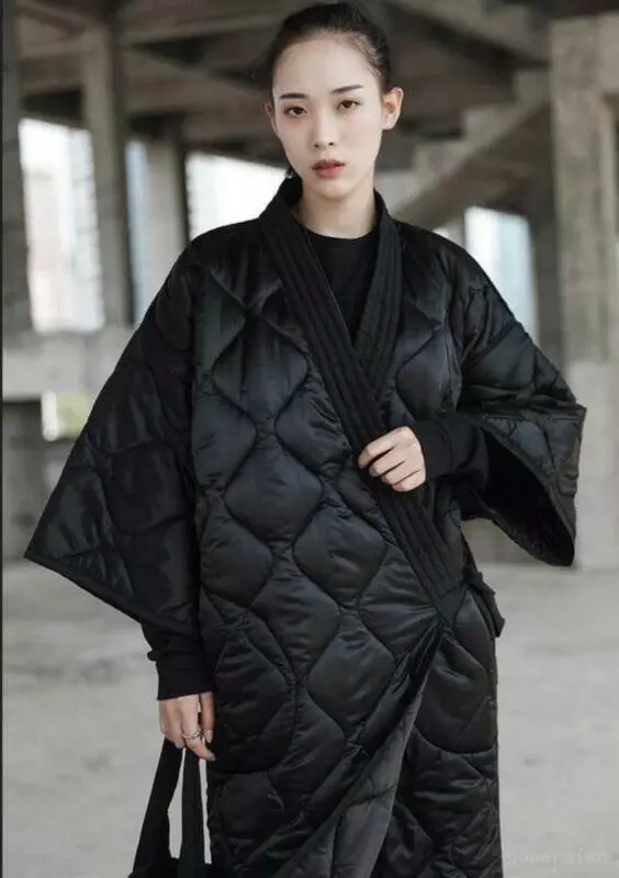 Padded Womens Winter Loose Jackets Overcoats Kimono Coats Warm Outwears Quilted