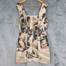 Urban Outfitters Dress Medium Uncut Tapestry Corduroy Artsy Fringe Art To Wear