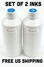DTF Ink Cyan 1 Liter Refill for DTF Printers Set of 2 Bottles