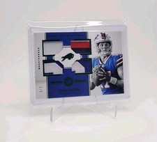 JOSH ALLEN 2018 Encased 2/5 Green Rookie 4 Color Quad Patch BUFFALO BILLS (LOOK)