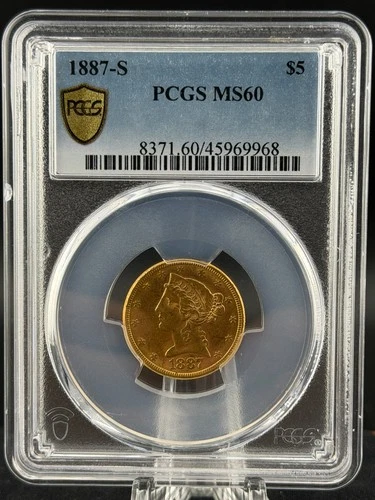 1887-S Liberty Half Eagle — photo from the most recent tracked eBay sale