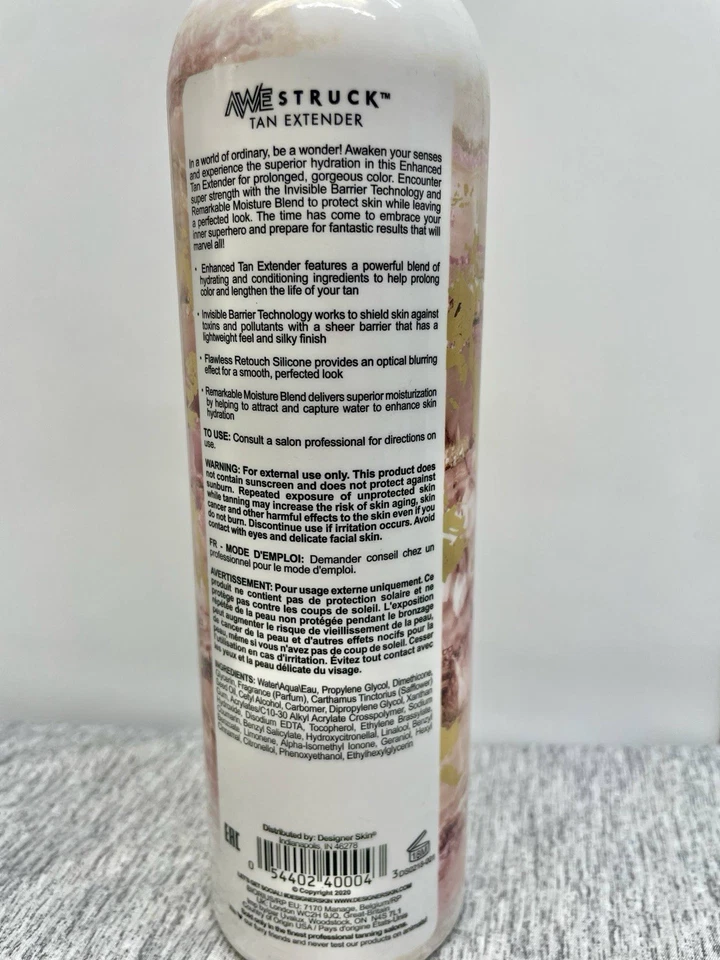 Crema hidratante barrera invisible extensor bronceado Designer Skin AWESTRUCK ~ 16 oz Foto 4 de 4
