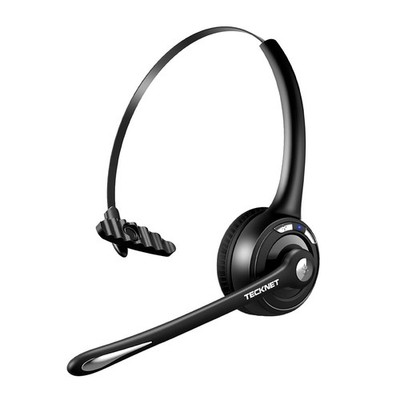 TECKNET Trucker Bluetooth Headset Wireless On Ear Kopfhörer Noise Cancelling