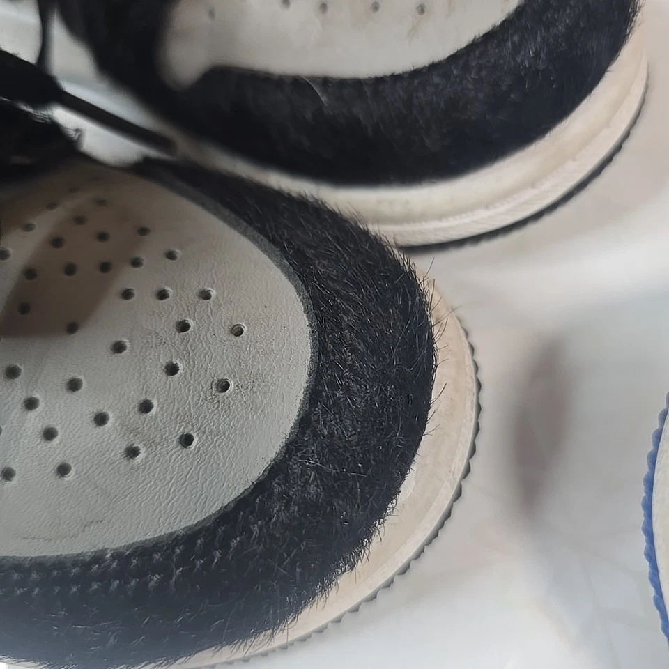 Niños Air Jordan 1 Retro Camisetas Altas Lote De 2 Negro/Gris y Azul/Negro 11c Foto 4 de 4