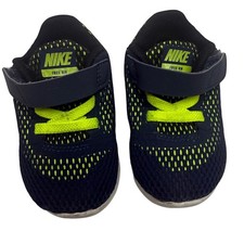 Nike Free RN Toddler Boys Running Shoes Navy Volt Yellow 833992-403 Size 4C