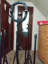 Self Standing Camera Stand With Light and extra mounts.
