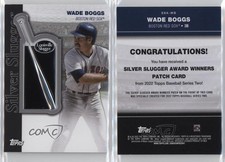 2022 Series 2 Silver Slugger Award Winner Commemorative Wade Boggs Patch HOF
