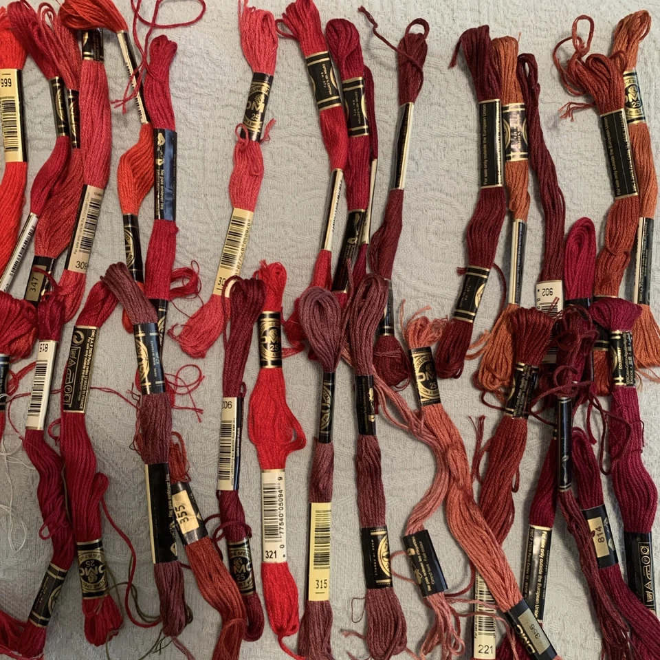 30- DMC 6-Strand Embroidery Cotton 8.7yd-all Off Reds Mixed One Of Several Lots - Image 3 of 4