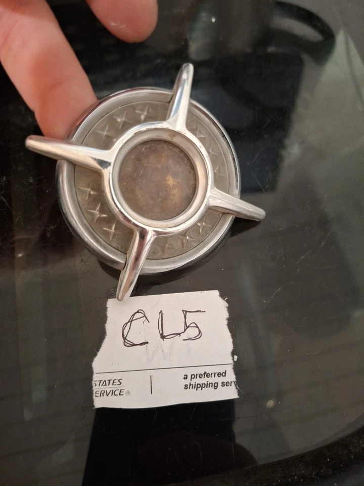 DE COLECCIÓN 1960 61 FORD GALAXIE STAR REVESTIMIENTO TECHO LATERAL VELA PANEL EMBLEMA FABRICANTE DE EQUIPOS ORIGINALES FOMOCO Foto 3 de 4