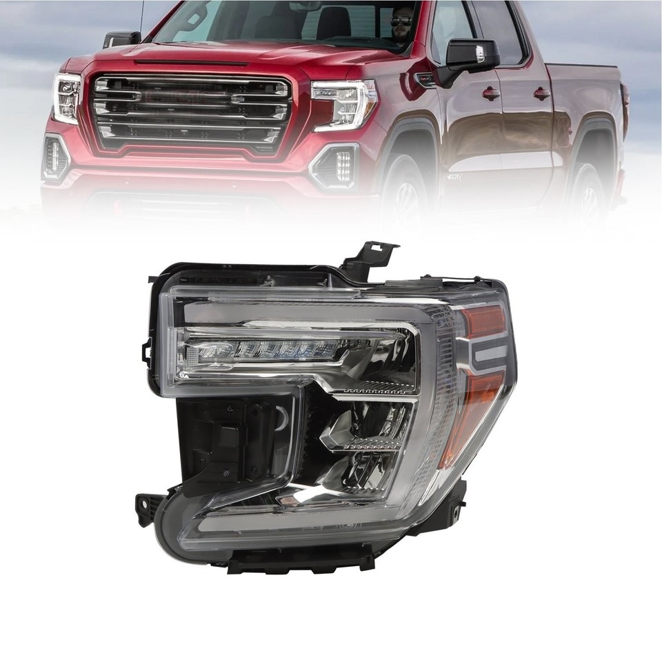 Full LED Headlight For GMC Sierra 1500 2019-2022 w/ LED Turn Signal ...