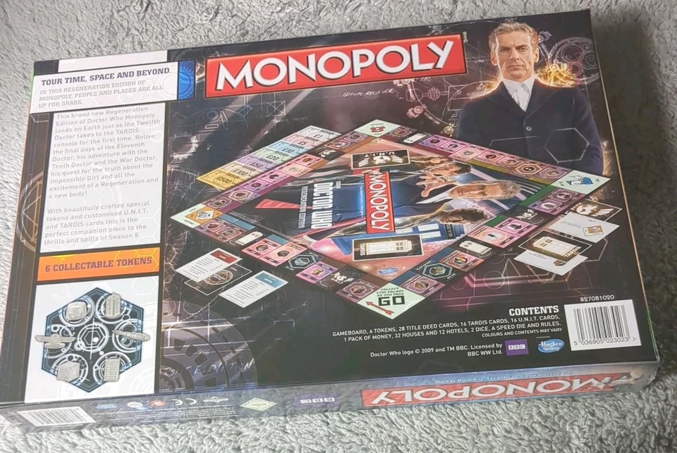 Monopoly Doctor Who Regeneration Edition With Exclusive Tokens Brand New Sealed - Image 2 of 4