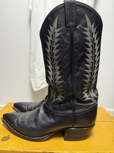 De Colección Tony Lama Etiqueta Negra Hombres Bota de Vaquero Occidental Talla 9 D Hecha en EE. UU. - Imagen 7 de 13
