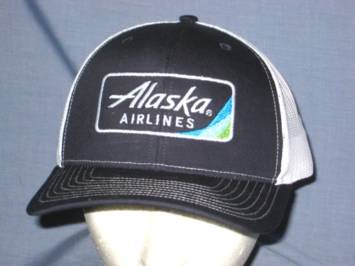 ALASKA AIRLINES MESH BACK BALL CAP, HAT - NEW!