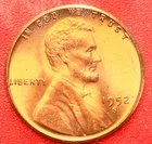 1952-S Lincoln Wheat Cent Penny GEM RED BU From an Original Bank Roll
