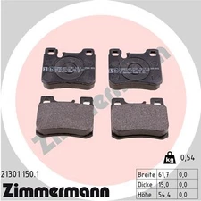 Rear axle Zimmermann 21301.150.1 brake pad set, disc brake for Mercedes-B