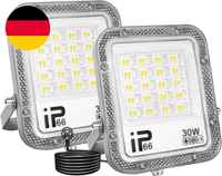Willpower 2Pcs Led Strahler AußEn Mit Stecker, Led Scheinwerfer 30W 3000LM AußEn