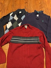 Boys Lot Of 3 sweaters. Small S XS 4 5 6 Izod Arizona Gymboree Zip Up Pullover
