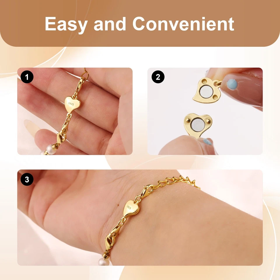 Necklace Extenders Gold Magnetic Necklace Clasp Bracelet Clasps and Closures - Image 2 of 4