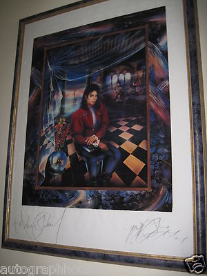 MICHAEL JACKSON SIGNED AUTOGRAPHED 30X40 SERIGRAPH THE BOOK 3/375