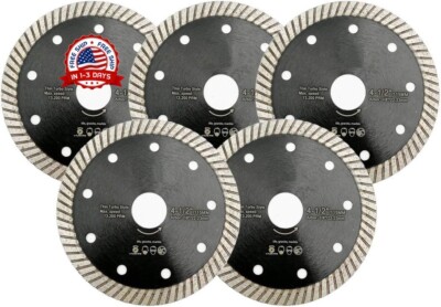 5PCS Sierra De Diamante Super Fina De 4.5 Pulgadas Hoja Para Cortar Azulejos