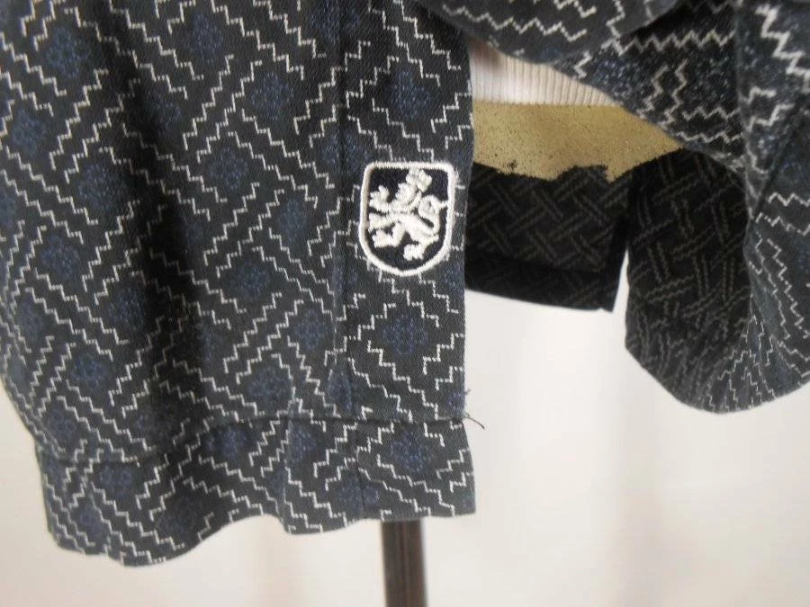 Красивая мужская рубашка XXL Nat Nast синий геометрический дизайн с коротким рукавом на пуговицах - Изображение 4 из 4