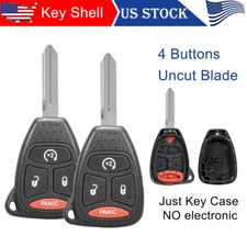 2 For 2007 2008 2009 Dodge Ram Remote Head Key Fob Case Shell 4 Button Kobdt04a