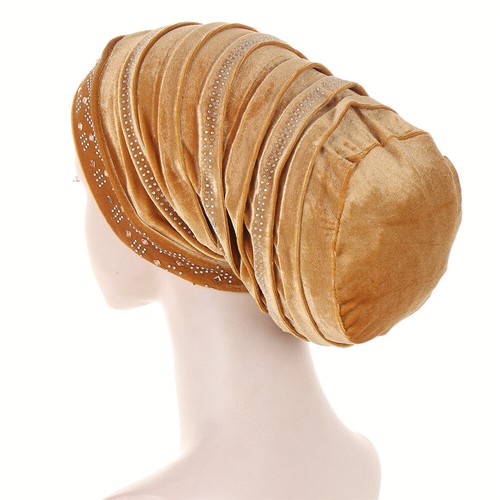 Women Velvet Hijab Chemo Cap Muslim Turban Cancer Hat Wrap Headscarf Baggy Cover - Picture 24 of 60