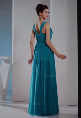 Bridesmaid/Formal Dresses. Teal. Floor Length. Cute A-line. Chiffon