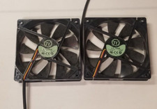 USED - 2 OEM Thermaltake TT-1225 120MM Case Fans - Sleeved Cable