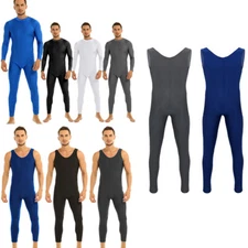 Men's Adult Spandex Dancewear Suit Catsuit Full Body Skin Tight Jumpsuit Costume