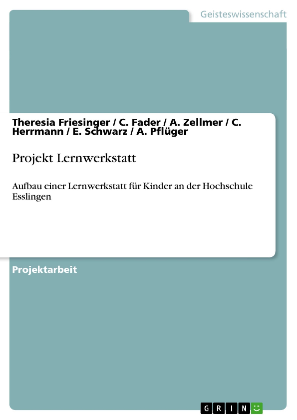 Thumbnail - Projekt Lernwerkstatt Theresia Friesinger (u. A.) Taschenbuch