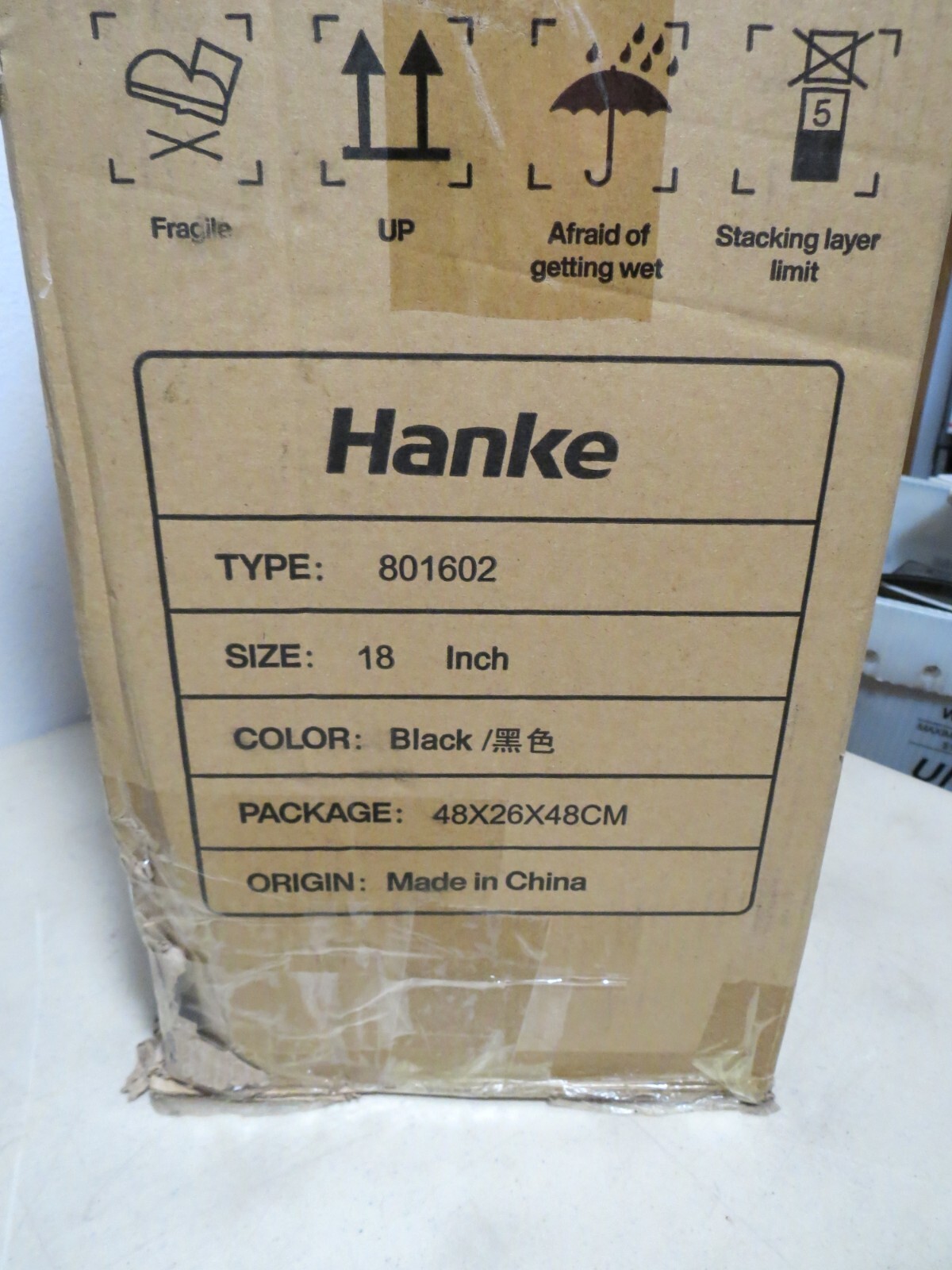Hanke Softside Carry On Luggage 18 Inch Square Suitcase w/ Spinner Wheels Black