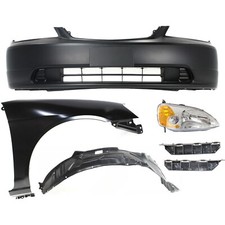 Set Of 6 Front Bumper Cover Kit Fits 2001-2003 Honda Civic